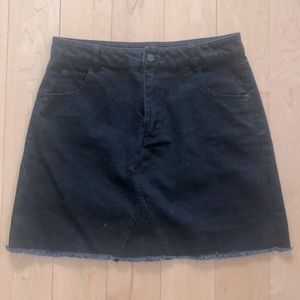 Black jeans skirt